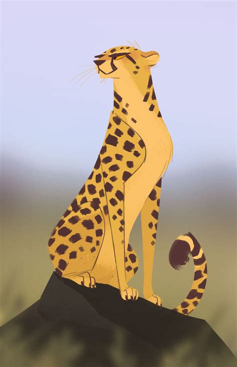 593 Sitting Cheetah I Really Like How This One Turned Out Might Make