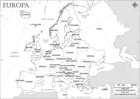 Mapas De Europa Para Colorear D