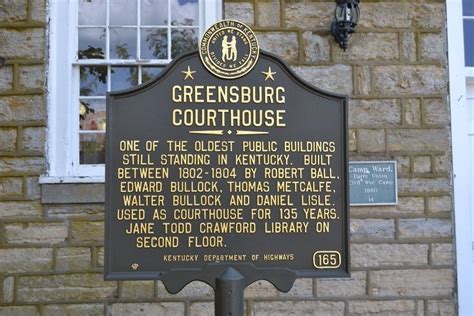 Greensburg Courthouse Historical Marker