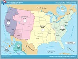 Map of time zones of the United States. The United States timezones map ...