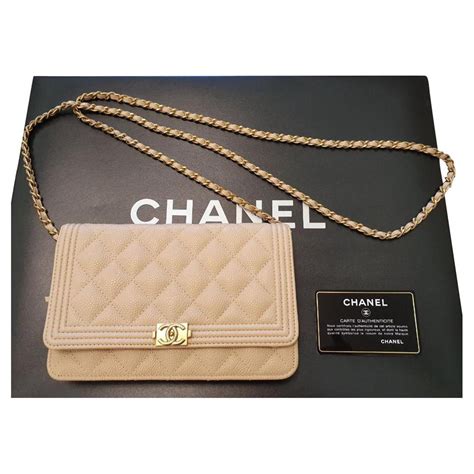 Wallet On Chain Chanel Beige Iucn Water