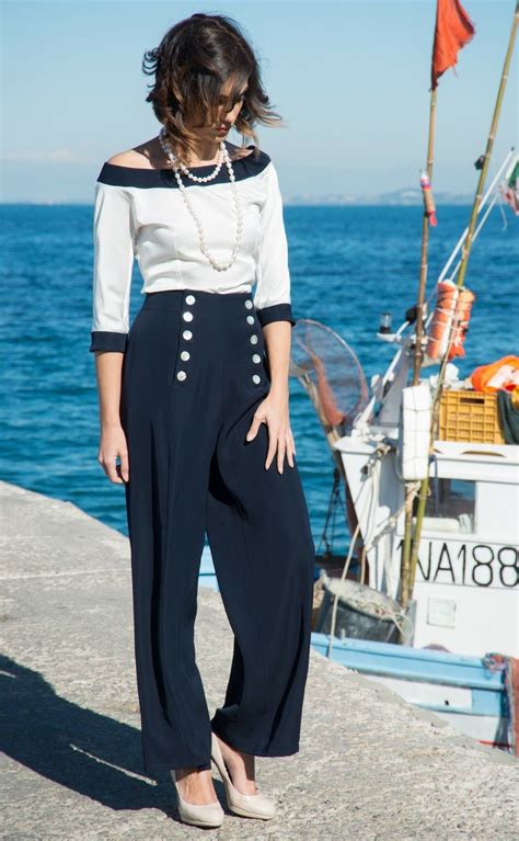 Sailor Outfit For Women Sailor Blouse Nautical Clothing Etsy Sailor