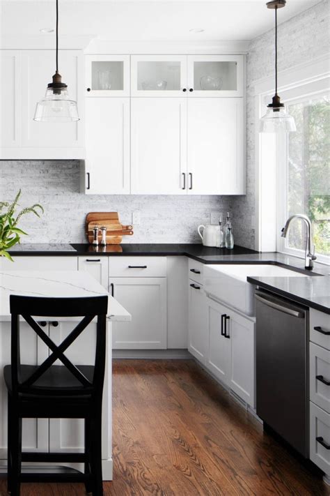 35 White Kitchen Cabinets With Black Hardware Countertopsnews