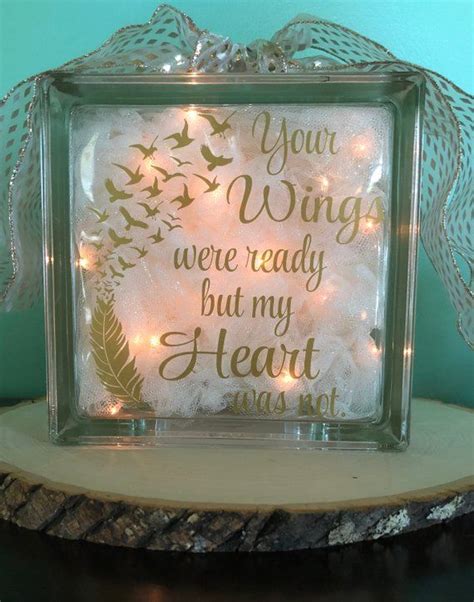 Angel Wings Decor Glass Block Crafts Lighted Glass Blocks Instead Of