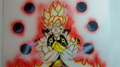 Naruto And Goku Crossover Fusion Art Youtube