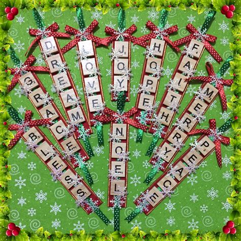 Scrabble Christmas Ornaments Scarf Sewing Pattern Sewing Patterns