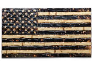 Rustic Wood Burned American Flag 59x32 | Rustic american flag, American flag painting, American flag