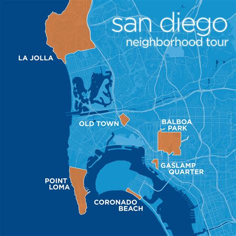 San Diego Neighborhood Tour Map Sun Country View