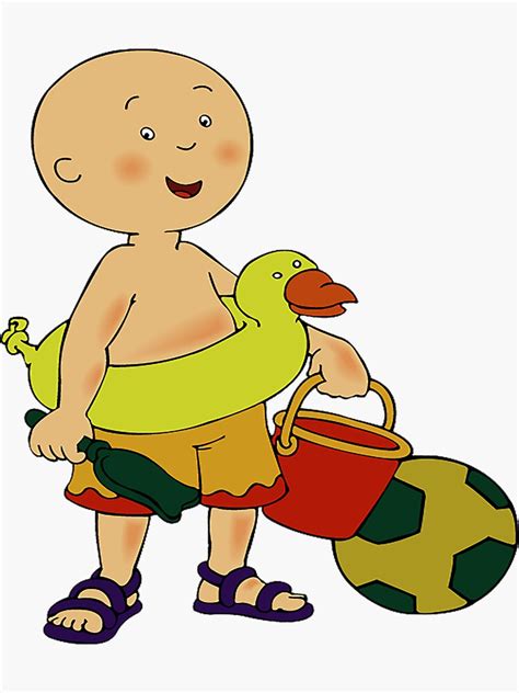 Caillou Caillou And Dog Sticker By Par Kids Redbubble