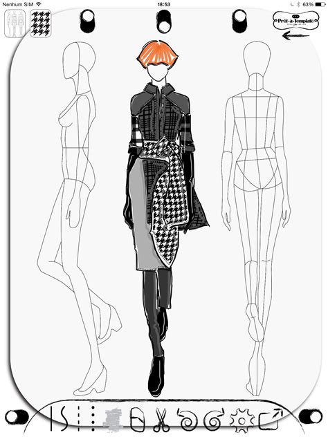 You can even add your artwork to the design. Fashion Sketch App Prêt-à-Template www.pretatemplate.com ...