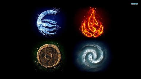 Water Fire Earth Avatar The Last Airbender Air Symbols The Elements