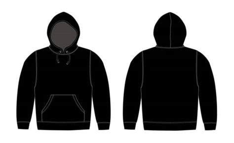 Black Hoodie Template Illustrations Royalty Free Vector Graphics