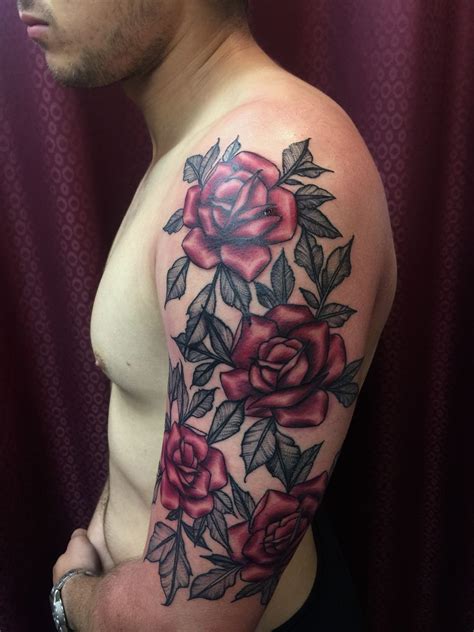 Tattoolucashalf Sleeve Of Roses Roses Tattoo Halfsleeve Armtattoo