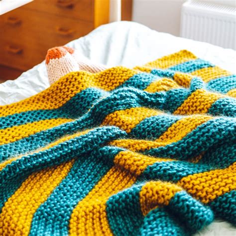Knit Kit Beginners Blanket Knit Your Own Super Chunky Etsy Uk