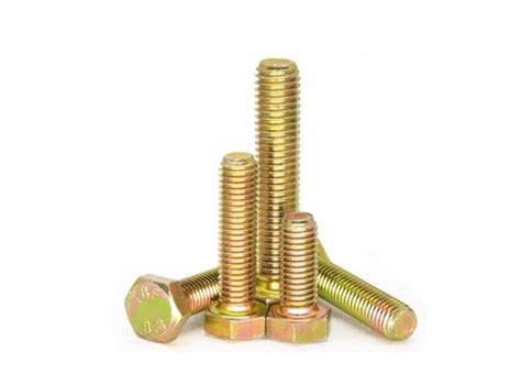 Yellow Zinc Plated Hex Bolts