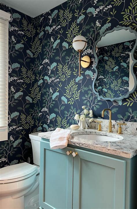 Jrl Interiors — Project Reveal Colorful Farmhouse Powder Rooms Antique