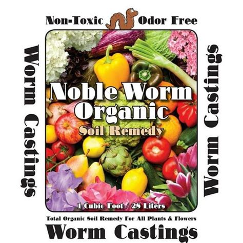 Noble Worm Organics Nw30 1 Cuft Organic Worm Castings Soil Walmart