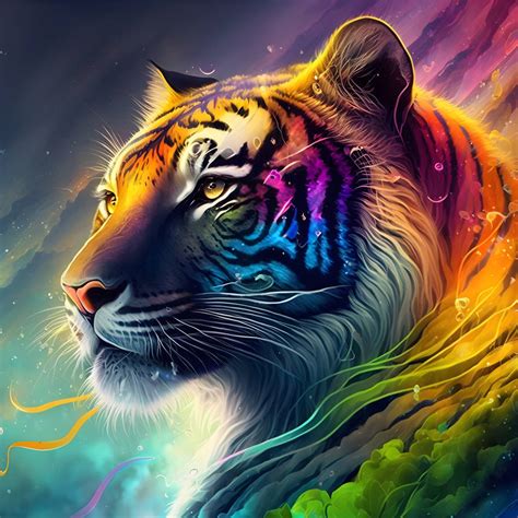 Rainbow Guardian The Fantasy Tiger By Fiulo On Deviantart