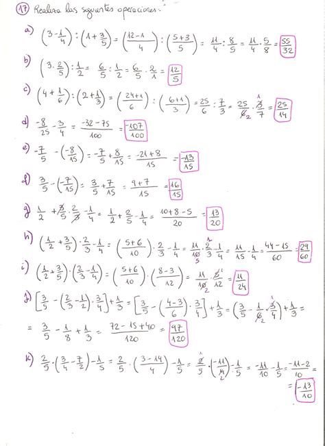 Ejercicios Resueltos Operaciones Con Fracciones Grado Superior De Ma