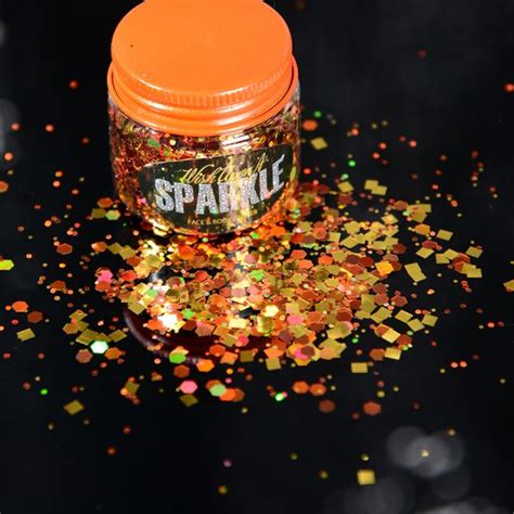 Large Orange And Yellow Face Glitter Wish Upon A Sparkle