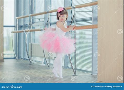 Adorable Child Dancing Classical Ballet In Studio Stock Photo Image