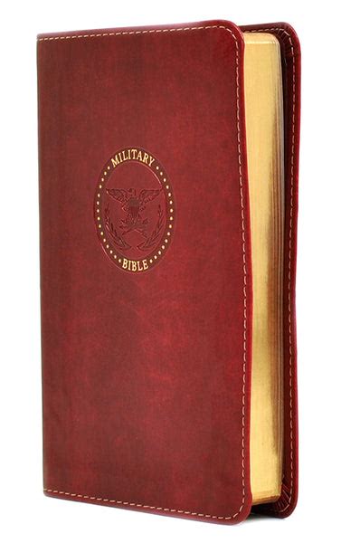 Military Compact Bible Burgundy Leathertouch For Marines Csb