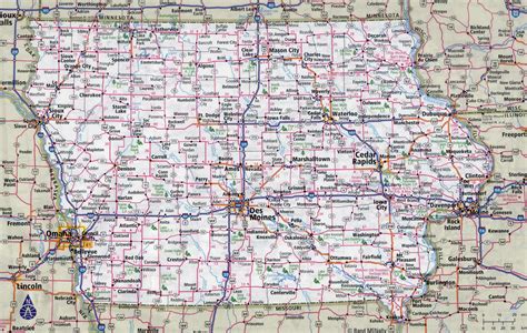 Large Detailed Roads And Highways Map Of Iowa State With Cities Ruby My XXX Hot Girl
