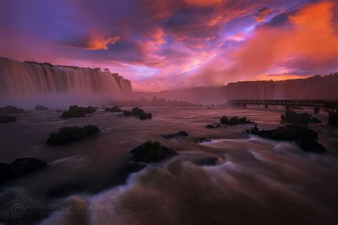 Iguazu Falls Misiones Province Argentina Sunrise Sunset