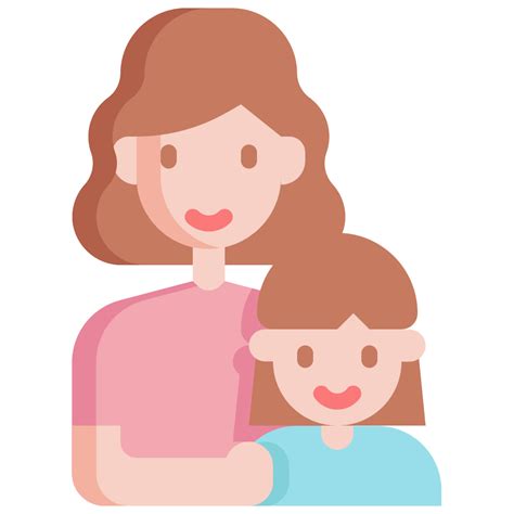 Mom Mother Kid Motherhood Daughter Woman Mothers Day Icon Free