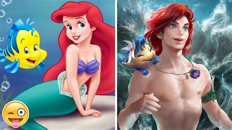 así se verían las princesas de disney si fueran hombres youtube