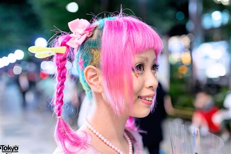Haruka Kurebayashi W Magical Girl Dress And Pink Braids In Harajuku
