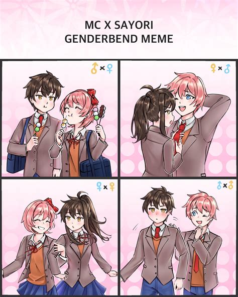 Genderbend Meme Mc X Sayori Sumalyart Rddlc