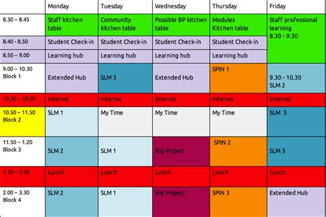 Timetable Templates For School In Excel Format