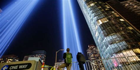 Watch Again New York Citys Skyline Glows In Memory Of 911
