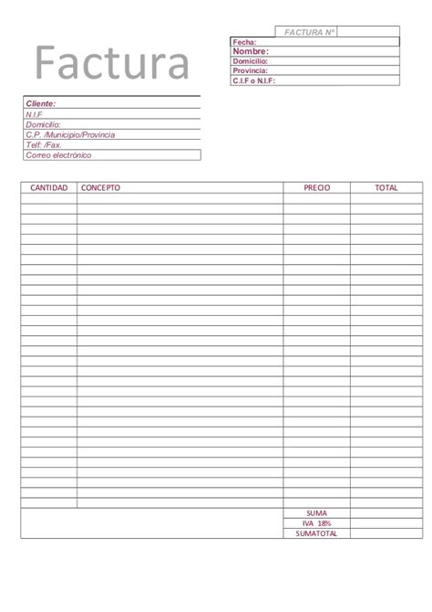 Plantillas Facturas Excel Plantillas De Facturas Y Presupuestos