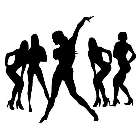 Sexy Girl Group Nude Dance Silhouette Car Sticker For Truck Window Door