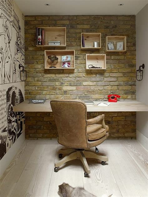 Systematic And Stylish Brick Wall Home Offices Interior Vogue