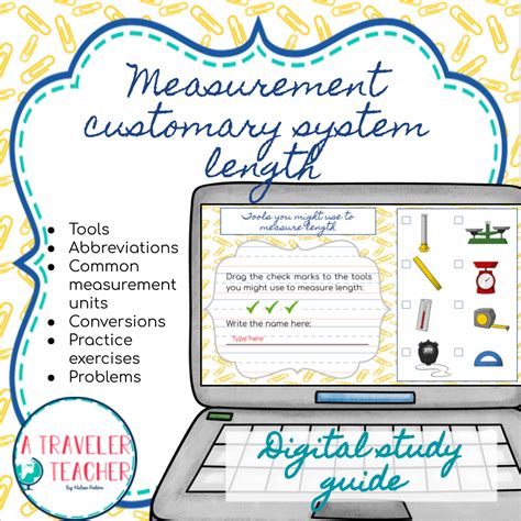 Measurement Customary System Length Digital Study Guide