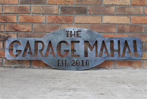 Custom Metal Sign Last Name Personalized Custom Garage Custom