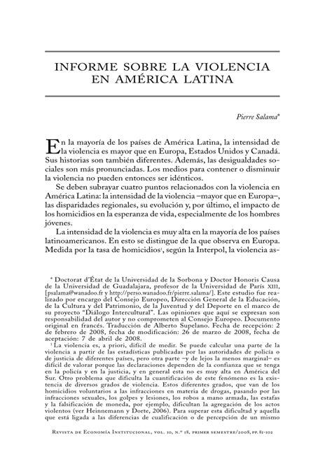 pdf informe sobre la violencia en américa latina