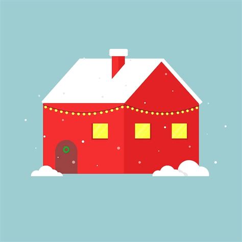 Premium Vector Cartoon Christmas House
