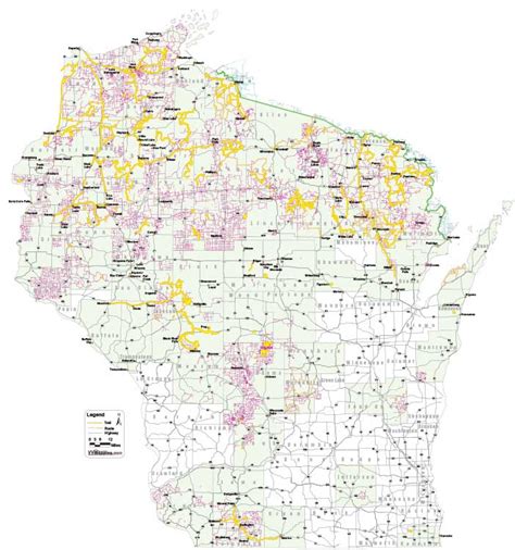 Wisconsin Atv Road Routes Map Alanna Leontyne