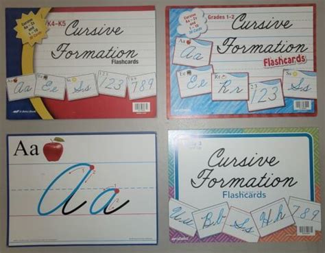 Abeka K4 K5 1st 2nd 3rd Abeka Cursive Formation Flashcards 1 Set You