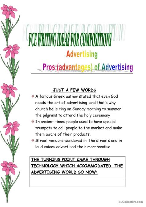Pros And Cons Of Advertisements English Esl Worksheets Pdf And Doc