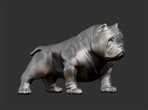 american bully 3d sculpture for 3d printing stl file instant download etsy
