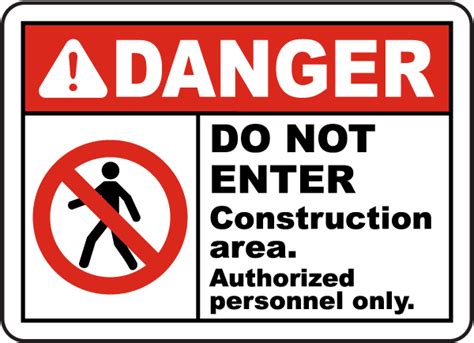 Construction Area Do Not Enter Sign G2365 By SafetySign Com