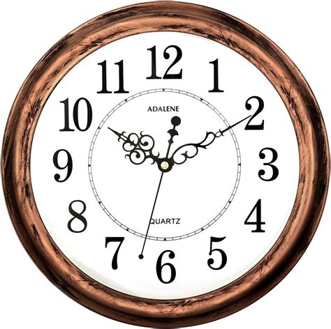 Adalene 33 Cm Reloj De Pared Silencioso Grande Decorativo Funciona Con Pilas Analógico De
