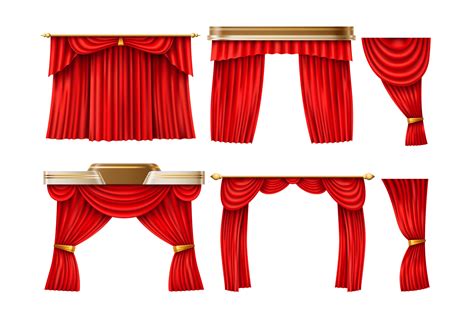 Realistic Theater Red Curtains Grafik Von Vectorbum · Creative Fabrica