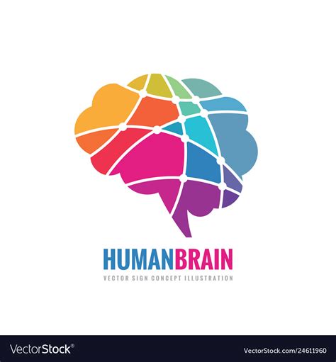 Abstract Human Brain Business Logo Royalty Free Vector