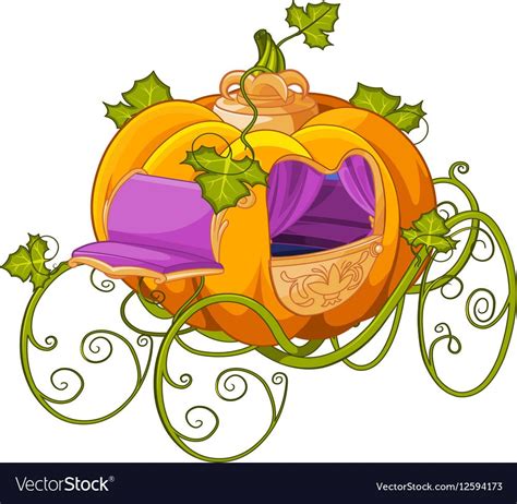 Transforming Pumpkin into a Magical Carriage - Vector Image